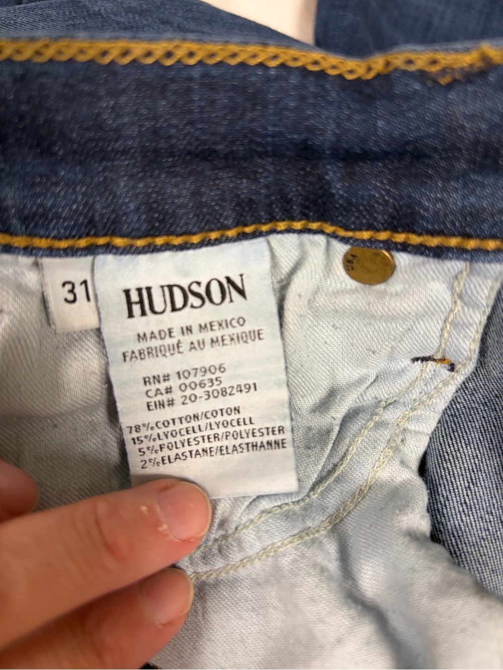 Hudson Jeans Women’s Dark Blue High Rise Skinny Jeans - Picture 4 of 7